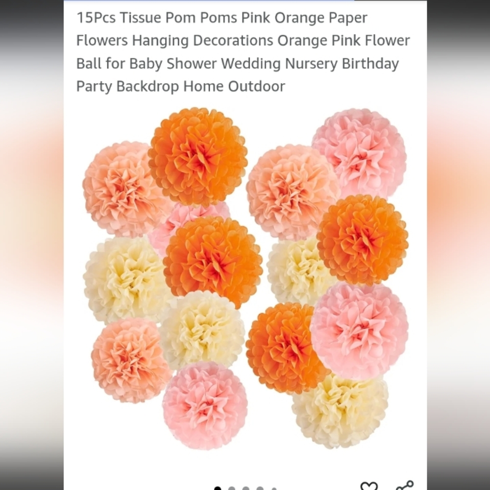 Tissue Paper Pom Poms & Daisy Garland